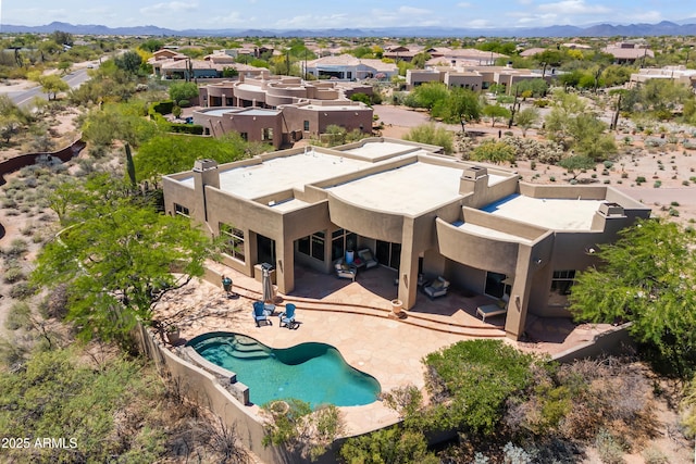 8300 E Dixileta Dr Unit 281, Scottsdale, AZ 85266 - drone / aerial view featuring a mountain view and a residential view