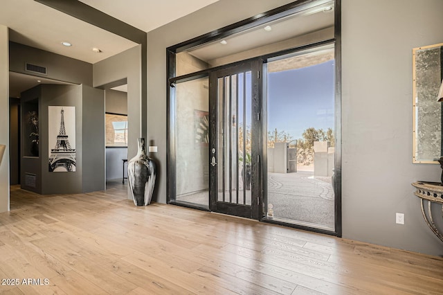 entryway featuring light wood-type flooring