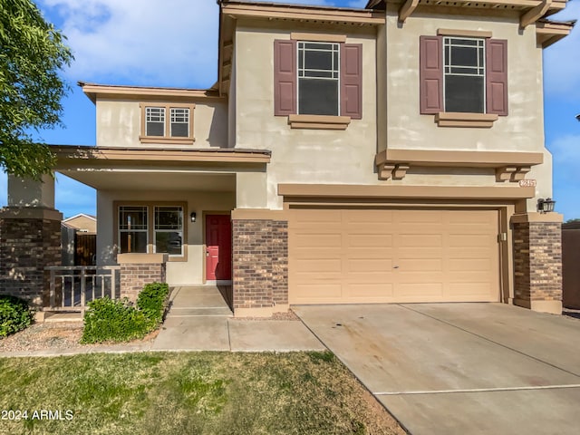 view of front of house featuring a garage