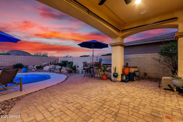 13336 W Via Caballo Blanco, Peoria, AZ 85383 - view of swimming pool with a fenced backyard, a patio area, and a fenced in pool