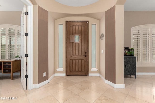 13336 W Via Caballo Blanco, Peoria, AZ 85383 - foyer entrance with baseboards and light tile patterned floors
