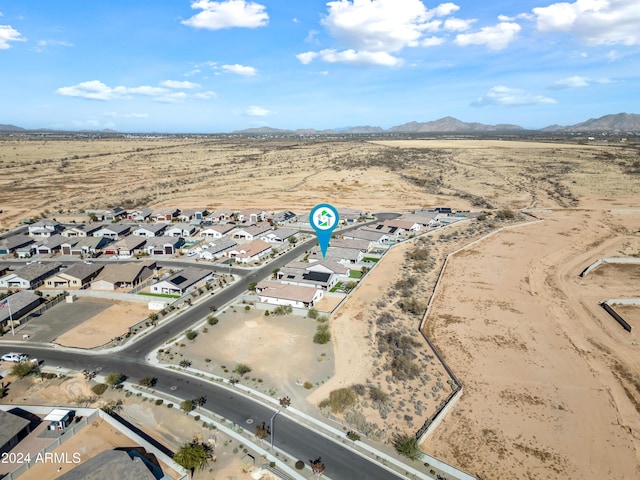 aerial view with a mountain view