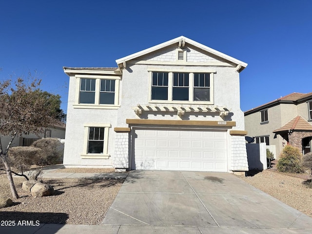 front facade featuring a garage