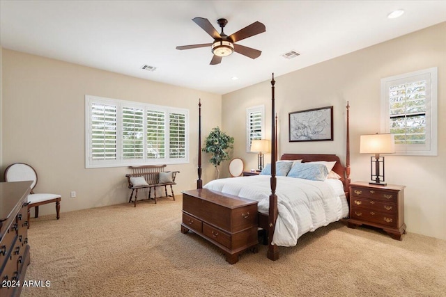 14428 E Monument Dr, Scottsdale, AZ 85262 - unfurnished room with carpet floors, recessed lighting, ceiling fan, and visible vents