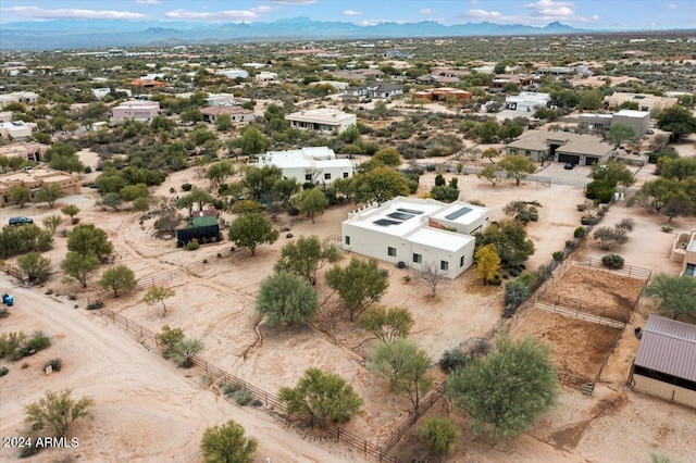 bird's eye view with a mountain view