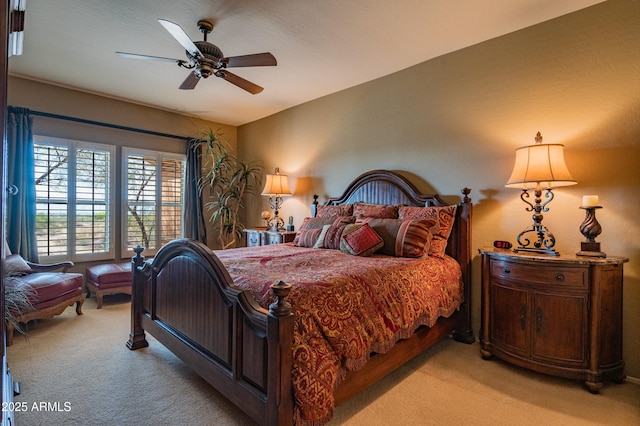19700 N 76th St Unit 2001, Scottsdale, AZ 85255 - bedroom featuring ceiling fan and light colored carpet