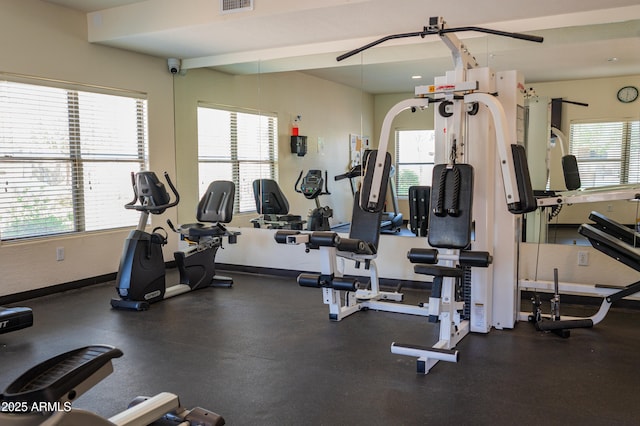 19700 N 76th St Unit 2001, Scottsdale, AZ 85255 - workout area with baseboards and visible vents