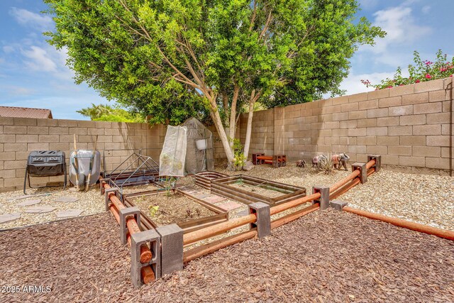 10226 W Country Club Trl, Peoria, AZ 85383 - fenced backyard featuring a garden