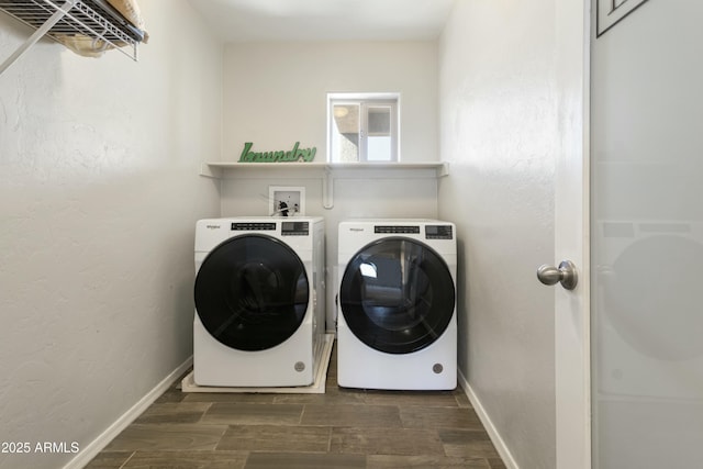 laundry area featuring washer and clothes dryer