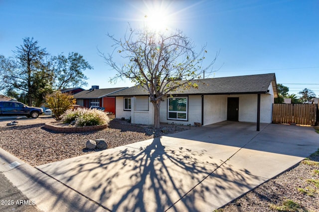 view of ranch-style house