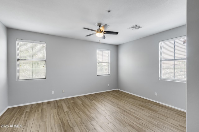 2941 E Darrow St, Phoenix, AZ 85042 - unfurnished room featuring ceiling fan, light wood-type flooring, and fire sprinkler in ceiling