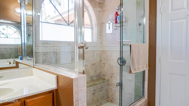 10952 S Desert Lake Dr, Goodyear, AZ 85338 - bathroom featuring vanity and a stall shower
