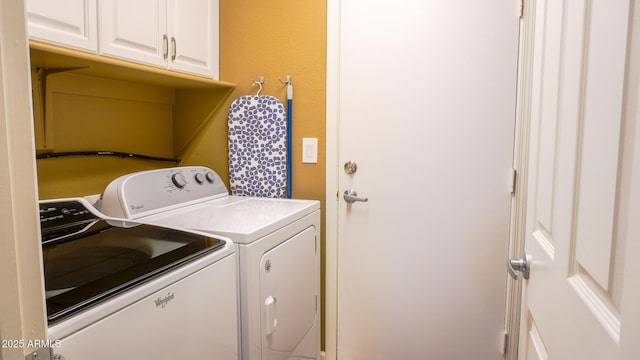 10952 S Desert Lake Dr, Goodyear, AZ 85338 - clothes washing area with cabinet space and independent washer and dryer