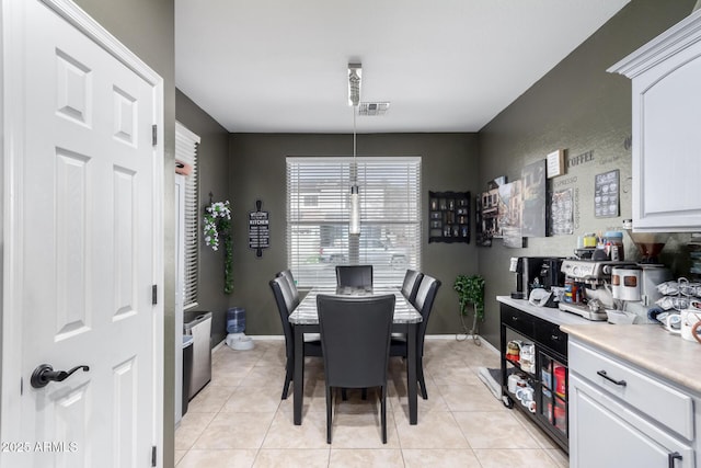 view of tiled dining area