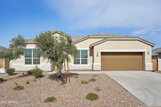 ranch-style home with a garage