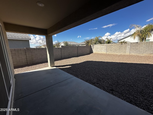 view of yard with a patio area