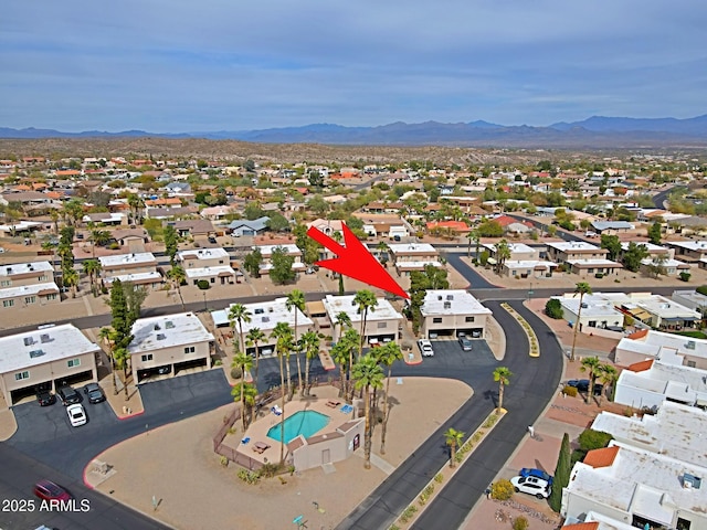 17031 E Calle Del Oro Unit B, Fountain Hills, AZ 85268 - aerial view featuring a mountain view and a residential view