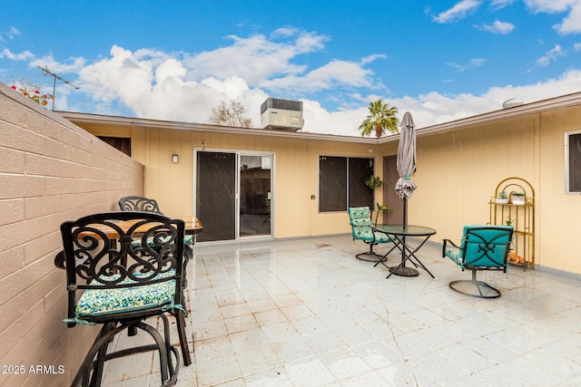 view of patio / terrace featuring central AC