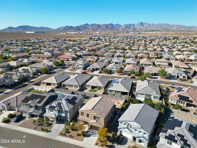 bird's eye view featuring a mountain view