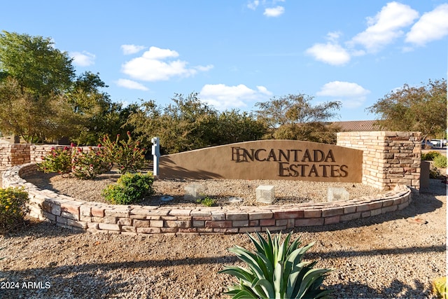 view of community sign