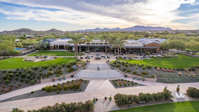 exterior space with a mountain view