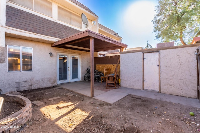 view of patio with french doors