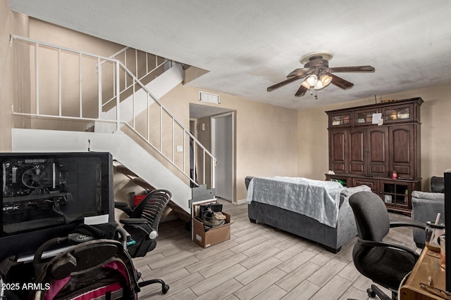 office featuring ceiling fan