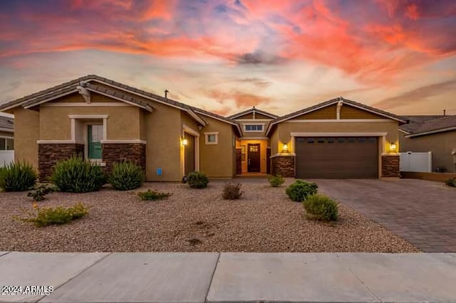 craftsman inspired home with a garage