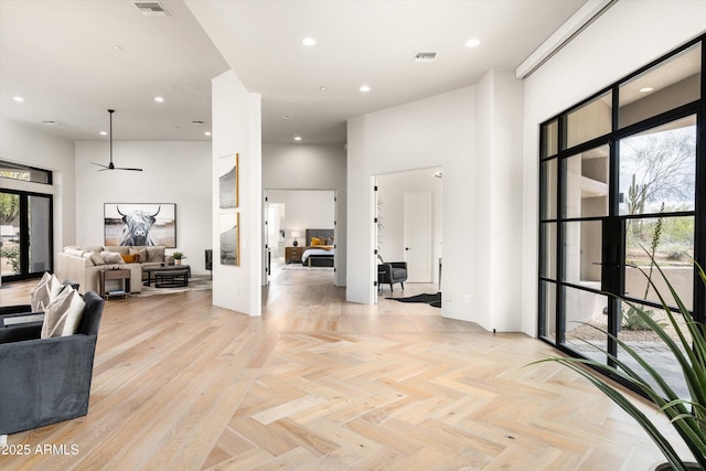 30600 N Pima Rd Unit 89, Scottsdale, AZ 85266 - hallway featuring recessed lighting, visible vents, and a high ceiling