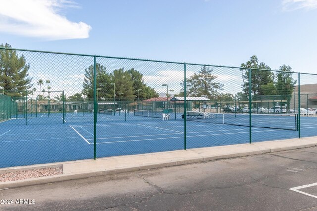 view of tennis court