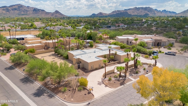 6023 E Turquoise Ave, Paradise Valley, AZ 85253 - aerial view with a residential view and a mountain view