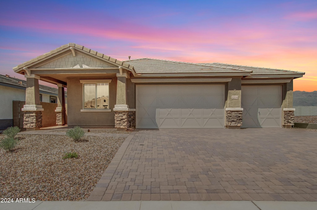 view of front of home featuring a garage