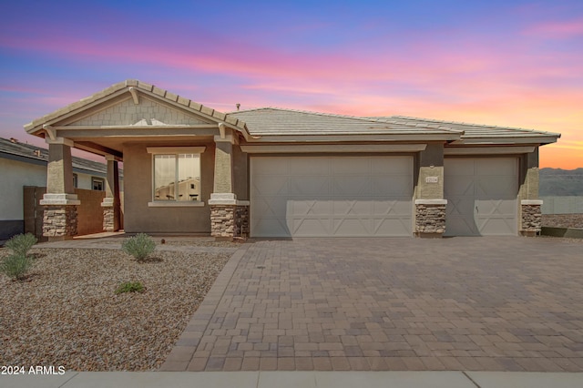 view of front of home featuring a garage