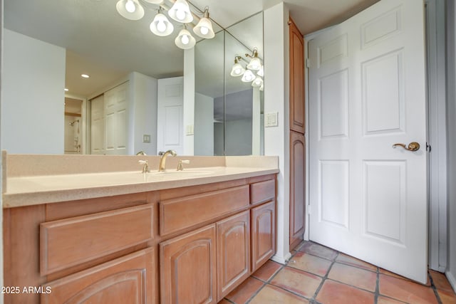 bathroom featuring vanity and tile patterned floors