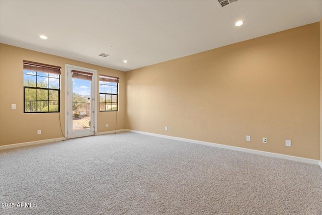 view of carpeted empty room