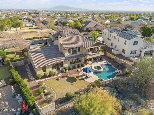 birds eye view of property