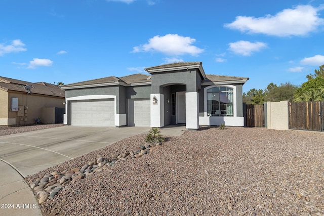 view of front of home featuring a garage