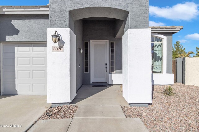 view of doorway to property