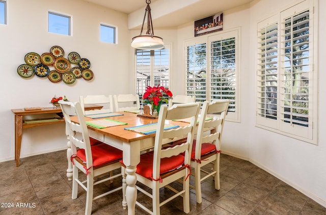 dining area with baseboards