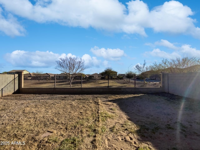 view of yard featuring fence private yard