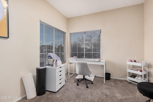 view of carpeted office