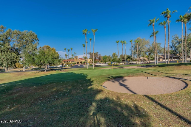 view of home's community with a lawn