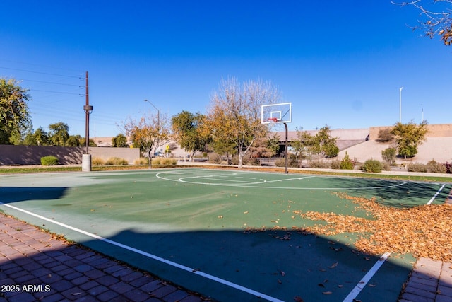 view of basketball court with community basketball court