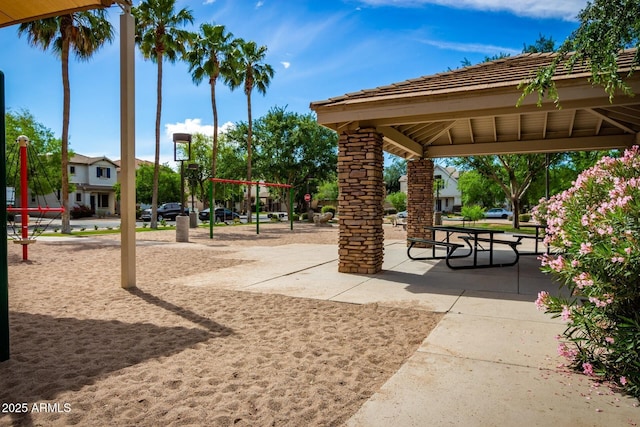 view of home's community with a gazebo