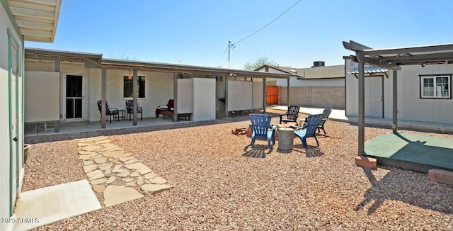 exterior space featuring fence private yard