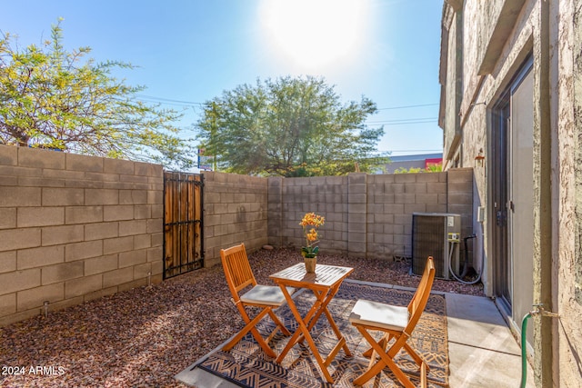 view of patio featuring cooling unit