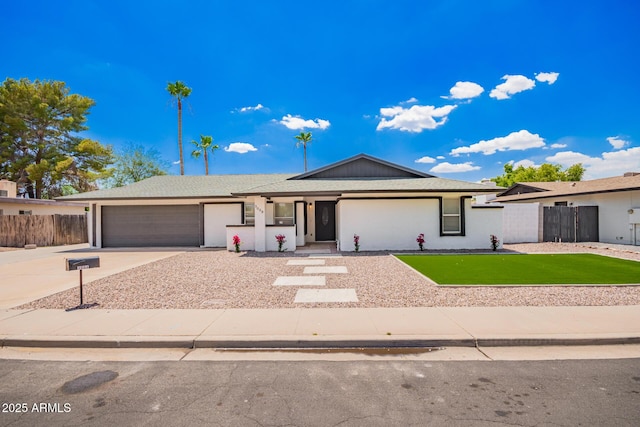 3008 S Saguaro Cir, Mesa, AZ 85202 - single story home featuring driveway, a garage, covered porch, stucco siding, and a shingled roof