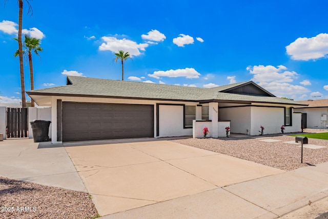 3008 S Saguaro Cir, Mesa, AZ 85202 - single story home featuring an attached garage, driveway, stucco siding, and a shingled roof