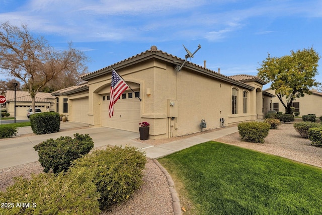 view of property exterior featuring a garage