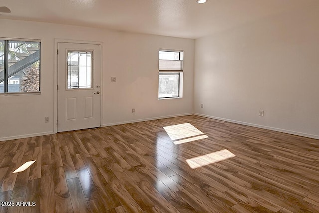 foyer featuring hardwood / wood-style flooring and plenty of natural light